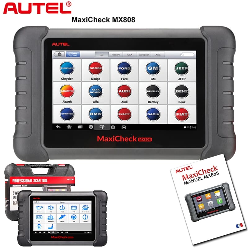 Autel MaxiCheck MX808, Valise Diagnostic Auto Multimarques, Outil Diag  Pro OBD